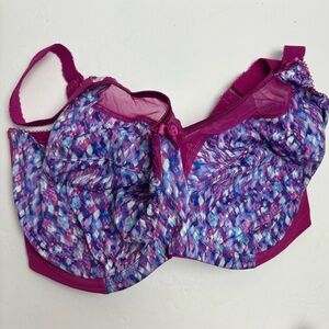 Goddess Vibrant Pink and Purple Women's Bra Kayla Banded Underwire gd6162 36K